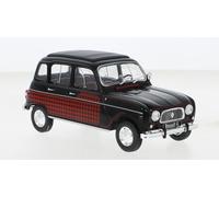 WHITEBOX WB124151 RENAULT 4L PARISIENNE 1954 BLACK/DECORATED 1:24 Modellino