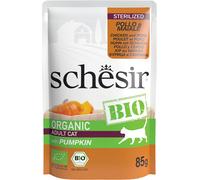 whitebridge pet brands srl Schesir Gatto Bio Organic Busta Adulto Sterilizzato Pollo, Maiale & Zucca 85 Gr