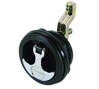 Whitecap Industries t-Handle Latch with Keyed Lock, Chrome/Zamac/Black Nylon