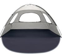 WhiteFang Tenda da spiaggia portatile anti-UV per 3 persone, pavimento estensibile con 3 finestre in rete di ventilazione, borsa per il trasporto, pali e tiranti (respiro del bambino)