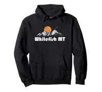 Whitefish Montana MT Vintage Anni '70 Grafica retrò Felpa con Cappuccio