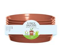 Whitefurze G04118 sottobicchieri fioriera per pentole di Dimensioni da 12,7 a 15 cm, Terracotta, 5 Pezzi