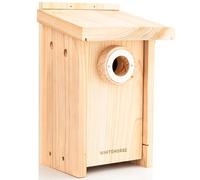 WHITEHORSE Bluebird House - Casetta per uccelli costruita secondo le specifiche NABS, nido per varie specie di uccelli canori, casetta per uccelli in cedro Bluebird, resistente alle intemperie per
