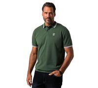 WHITELISTED Poloshirt, Bauchfit, piqué, Halbarm, bis 8 XL Camicia, Verde Scuro, 6XL Uomo