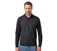 WHITELISTED Poloshirt, Strukturringel, aus Teilweise Biobaumwolle, 1/1 Maglietta, Nero, 4XL Uomo