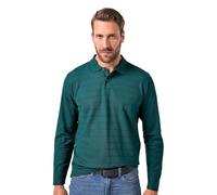 WHITELISTED Poloshirt, Strukturringel, aus Teilweise Biobaumwolle, 1/1 Maglietta, Verde Profondo, 3XL Uomo