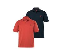 WHITELISTED Poloshirts, Basic, 2er-Pack, piqué, Gekämmte Baumwolle Camicia, Rosso Mattone, 4XL Uomo