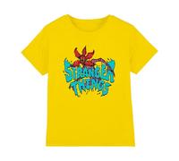 WHITELISTED Stranger Things Demogorgon Sketch T Shirt, Yellow, 12-13 Years Unisex Kids