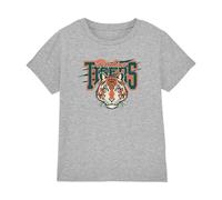 WHITELISTED Stranger Things Hawkins Tigers Scratch T Shirt, Athletic Heather, 7-8 Years Unisex Kids