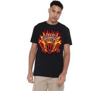 WHITELISTED Stranger Things Hellfire Flames Unisex T Shirt, Black, XXL