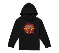 WHITELISTED Stranger Things Hellfire Flames Youth Boy/Girls Pull-Over Hoodie, Black Hooded Sweatshirt, 7-8 Years Unisex Kids