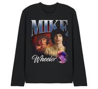 WHITELISTED Stranger Things Mike Homage Unisex Long Sleeve T Shirt, Black, XL
