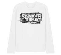 WHITELISTED Stranger Things Punk Logo Unisex Long Sleeve T Shirt, White, XXL