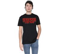 WHITELISTED Stranger Things Retro Drippy Logo Unisex T Shirt, Black, XXXX-Large, 4XL