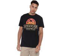 WHITELISTED Stranger Things Sunset Logo Unisex T Shirt, Black, M