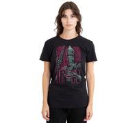 WHITELISTED The Mandalorian Bounty Hunter Ig11 Ladies T Shirt, Black, Large