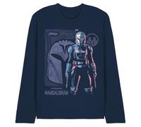 WHITELISTED The Mandalorian Hero Bokatan Kryze Unisex Long Sleeve T Shirt, Navy, Large