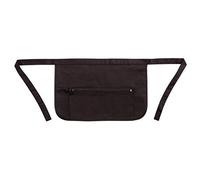 Whites A587 Grembiule corto nero unisex, con tasca portasoldi dotata di cerniera e cinturino regolabile, adatto per casa, cucine, ristoranti, camerieri, chef