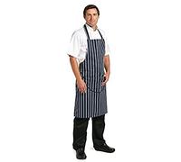 Whites Chefs Apparel A535 grembiule bavaglino, navy Stripe