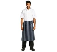 Whites Chefs Apparel A647 grembiule in vita, blu e bianco a righe