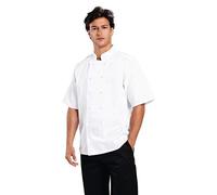 Whites Chefs Apparel B250-L - Giacca a maniche corte, taglia L, colore: Bianco