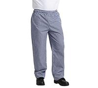 Whites Chefs Apparel b311-m Whites Vegas Chef Pantaloni, Misura Media, Blu e Bianco a Quadretti