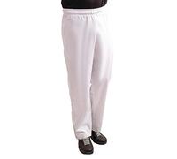 Whites Chefs Clothing A575T-S - Pantaloni da Cucina Unisex, Taglia S, Colore: Bianco