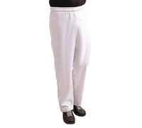 Whites Chefs Clothing A575T-XXL - Pantaloni da Cucina Unisex Easyfit, Colore: Bianco, XXL