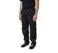 Whites Chefs Clothing A582-3XL - Pantaloni da cuoco Vegas in policotone, taglia 3XL, taglia vita 127-132 cm, colore: Nero