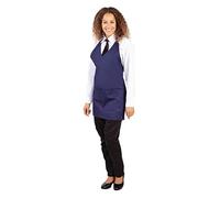 Whites Chefs Clothing BB137 - Grembiule con scollo a V, in policotone, 838 x 698 mm, colore: Blu navy