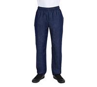 Whites Chefs Clothing BB619-XL - Pantaloni da cuoco NY in cotone, taglia XL, vita 106,7-111,8 cm, blu denim