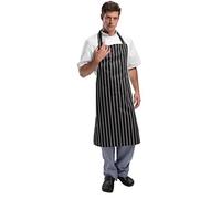 Whites Chefs Clothing bianchi abbigliamento cuochi macellai grembiule in policotone bianco e nero a righe ristorante