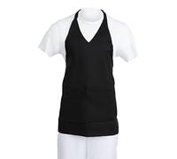 Whites Chefs Clothing Grembiule B128 con collo a V, nero, larghezza 698 mm, lunghezza 838 mm