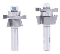 Whiteside 6009 - Set di punte per fresa a 15°, gambo da 1/2", per pannelli da 1/4", 2 pezzi