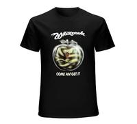 Whitesnake Come And Get It 1981 Rock Unisex 100% Cotton Short-Sleeve T-Shirts Black S