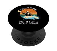 Whitewater Kayak cani e caffè mi fanno sentire meno omicidio PopSockets PopGrip Adesivo