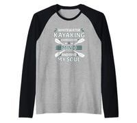 Whitewater Kayak Dove Perdo La Mia Mente E Trovo La Mia Anima Maglia con Maniche Raglan