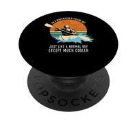 Whitewater Kayak ragazzo come un ragazzo normale tranne molto più fresco PopSockets PopGrip Adesivo