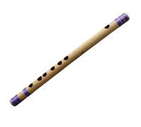 Whitewhale - Flauto indiano Bansuri in bambù, strumenti musicali indiani per uso professionale 33 cm purple