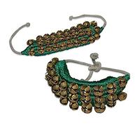 Whitewhale Handmade indiano classico Ghungroo danza Bharatnatyam accessori, Kuchipudi, Odissi Ghungru per Dancer, piedi (40 campane + 40 campane) 12. Number 30 + 30 bells