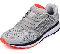 WHITIN Scarpe da Ginnastica Donna Uomo Basse Moda Sneakers Trekking Running Traspirante Frau Fitness Sport Scarpe da Jogging Grigio Arancia 38