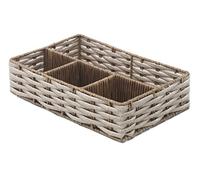 Whitmor 6316-4550 Vassoio a 4 sezioni PE Rush, Metallo, Marrone, 11.81"x7.87"x2.76"