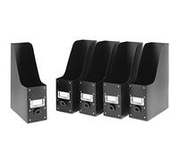 Whitmor Organizzatori da scrivania per riviste, Colore Nero, Set da 5