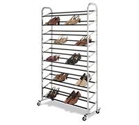 Whitmor Scarpiera a 10 ripiani, 50 paia, cromata