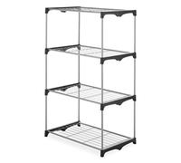 Whitmor Schrankregal, 4 Etagen, Silberfarben/Schwarz Scaffale a 4 Livelli, Metallo, Argento, 49.53 x 80.01 x 137.16 cm