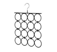 Whitmor Set di 2 ganci pieghevoli per sciarpe e accessori, colore: nero e cromato