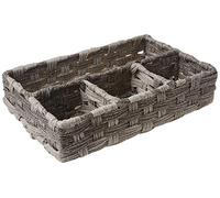 Whitmor Split 4 Sezione Tray-Gray Wash, Rattique