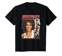 Whitney Houston Face Photos Maglietta, Bambini, Nero, 8 Anni