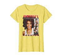 Whitney Houston Face Photos Maglietta, Donna, Limone, XS