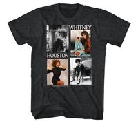 Whitney Houston - Immagine Blocchi - American Classici - Erica Adulto Nero Corto